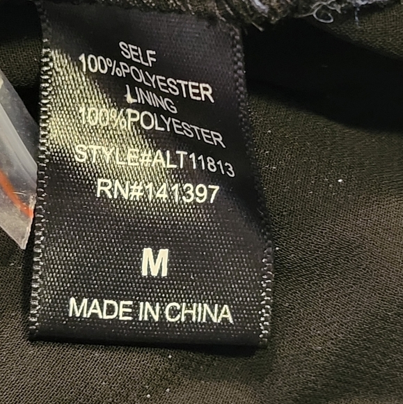 Astr Black Sparkle Scalloped Semi Sheer Halter Top. Size M - Picture 7 of 7